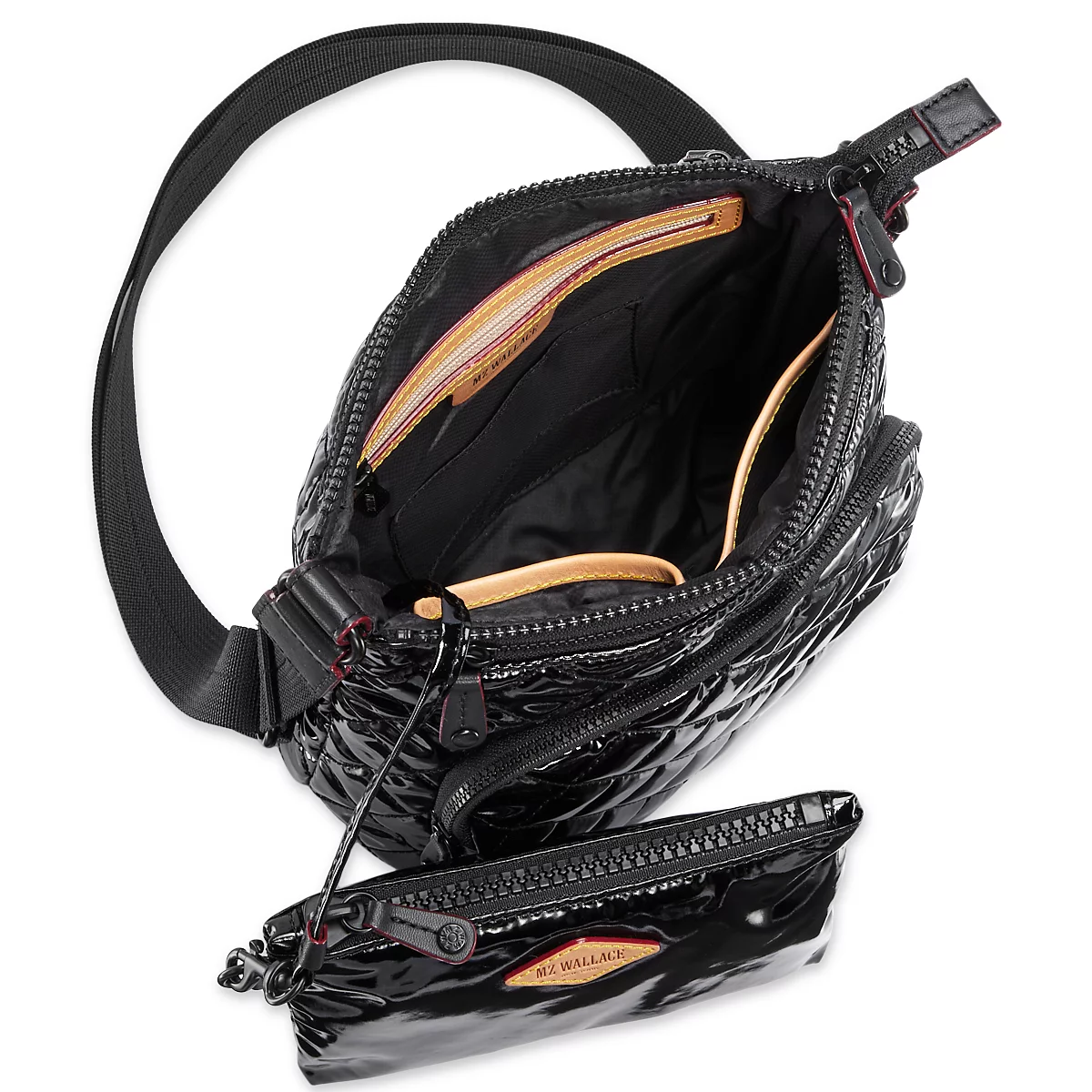 Metro Scout Deluxe Crossbody in Black Lacquer - Big Bag NY