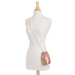 Whiting and Davis Mini Bucket Bag Rose Gold - Big Bag NY