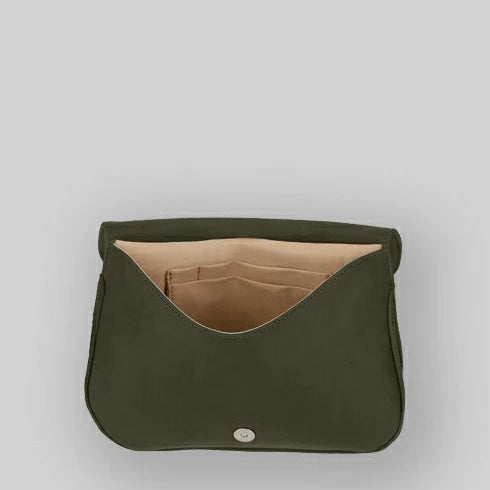 Les Ateliers Foures Artemis Asymmetric Crossbody Bag Kaki - Big Bag NY