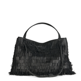 VISONA Diletta Nappa Fringe Large Shoulder Bag - Big Bag NY