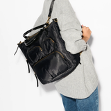 Chelsea Convertible Backpack in Black - Big Bag NY