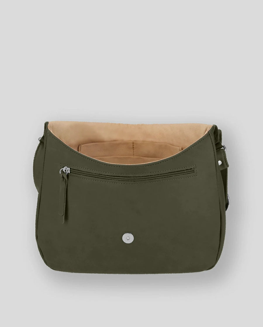 Ateliers Foures ARTEMIS medium Crossbody Bag with Flap B 314 Kaki Olive - Big Bag NY