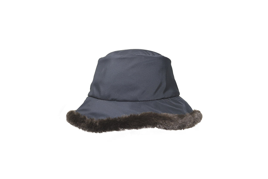 Bucket Rain Hat with Fur Lining