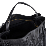 VISONA Diletta Nappa Fringe Large Shoulder Bag - Big Bag NY