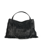 VISONA Diletta Nappa Fringe Large Shoulder Bag - Big Bag NY