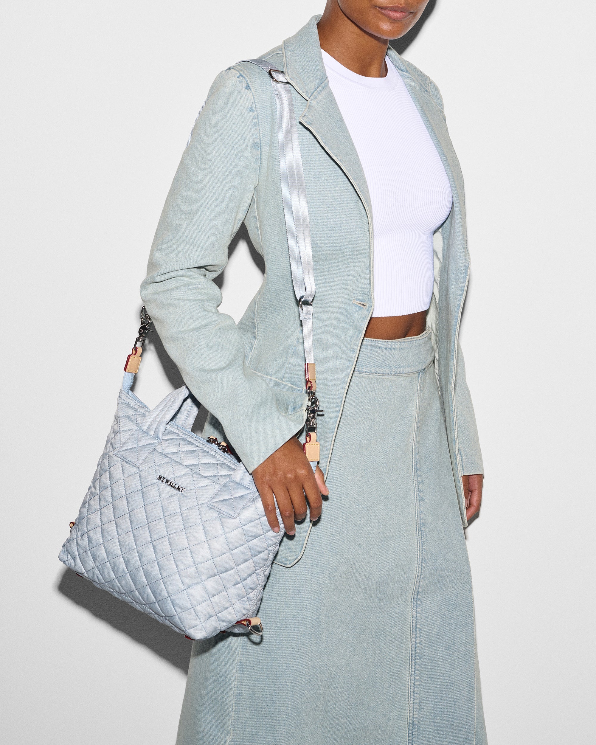 MZ Wallace Small Sutton Deluxe Chambray - Big Bag NY