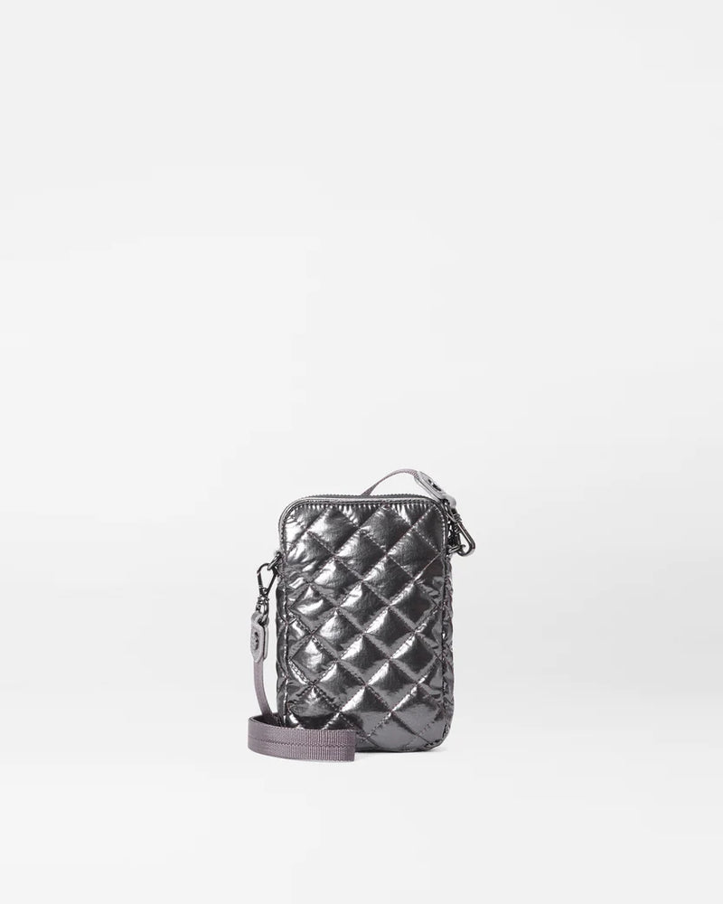 MZ Wallace Micro Crosby Anthracite Metallic Lacquer - Big Bag NY
