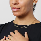 Square Post Gold and Silver Double Hoops