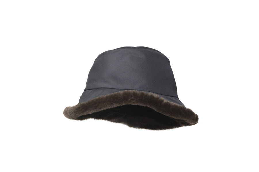 Bucket Rain Hat with Fur Lining