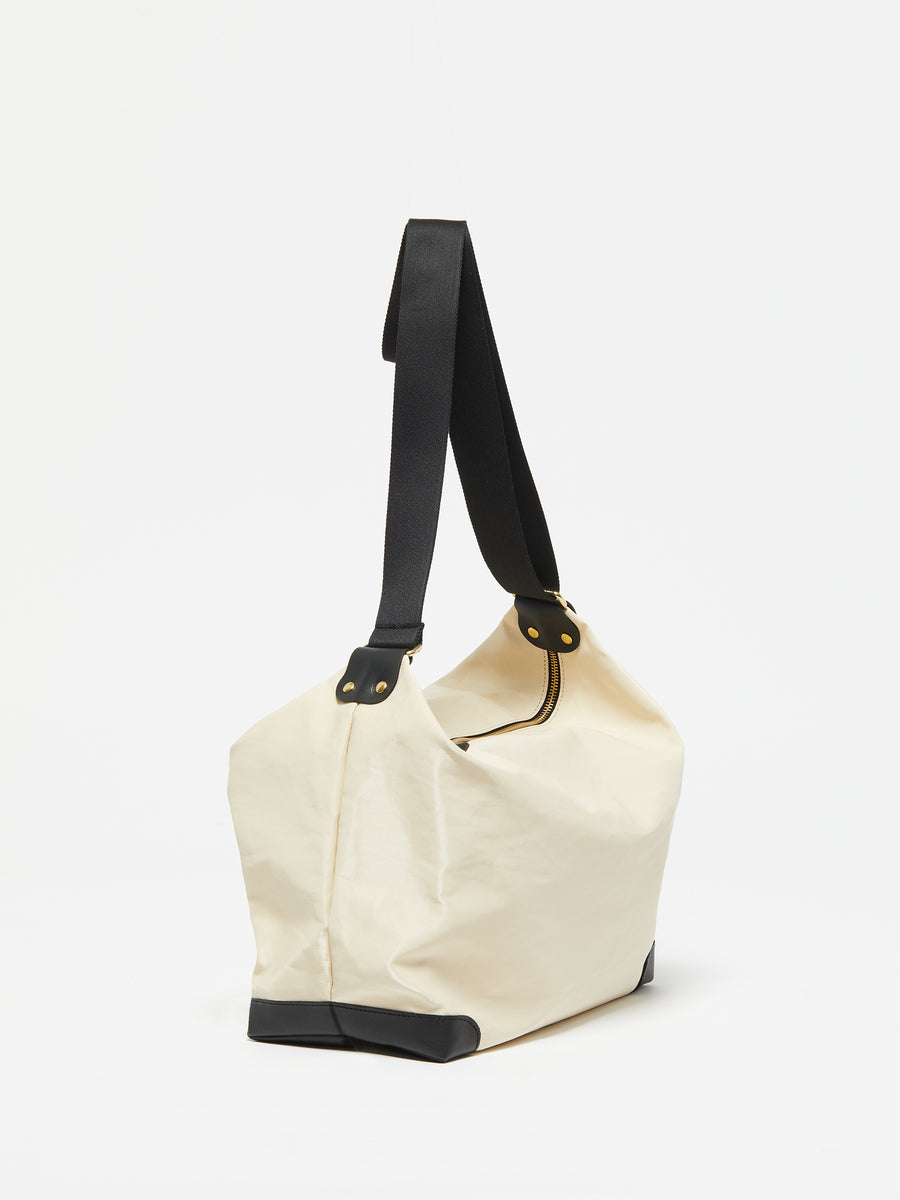 Jack Gomme ARTI Linen Messenger Bag Crema Cream - Big Bag NY