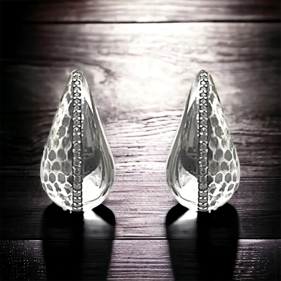 Tat2 Vintage Silver Gia Teardrop Earrings - Big Bag NY