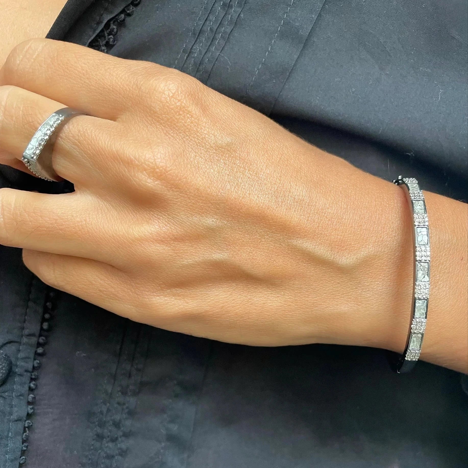 Shana Gulati Chotz Bangle in Silver - Big Bag NY