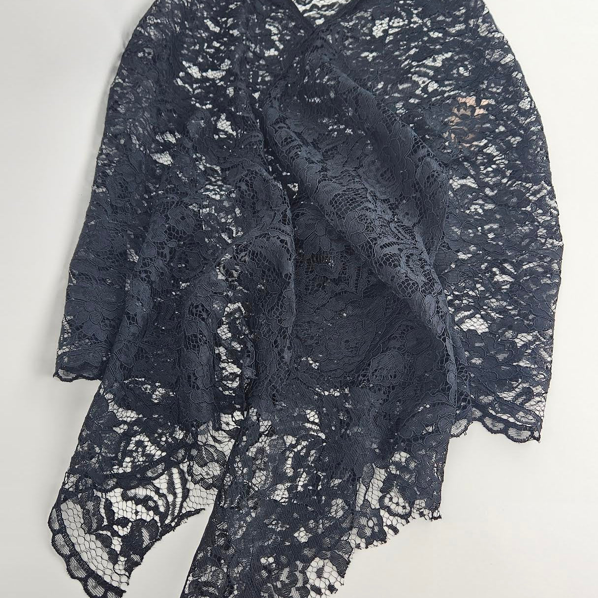 Lace Shawl Coverup in Black - Big Bag NY