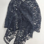Lace Shawl Coverup in Black - Big Bag NY