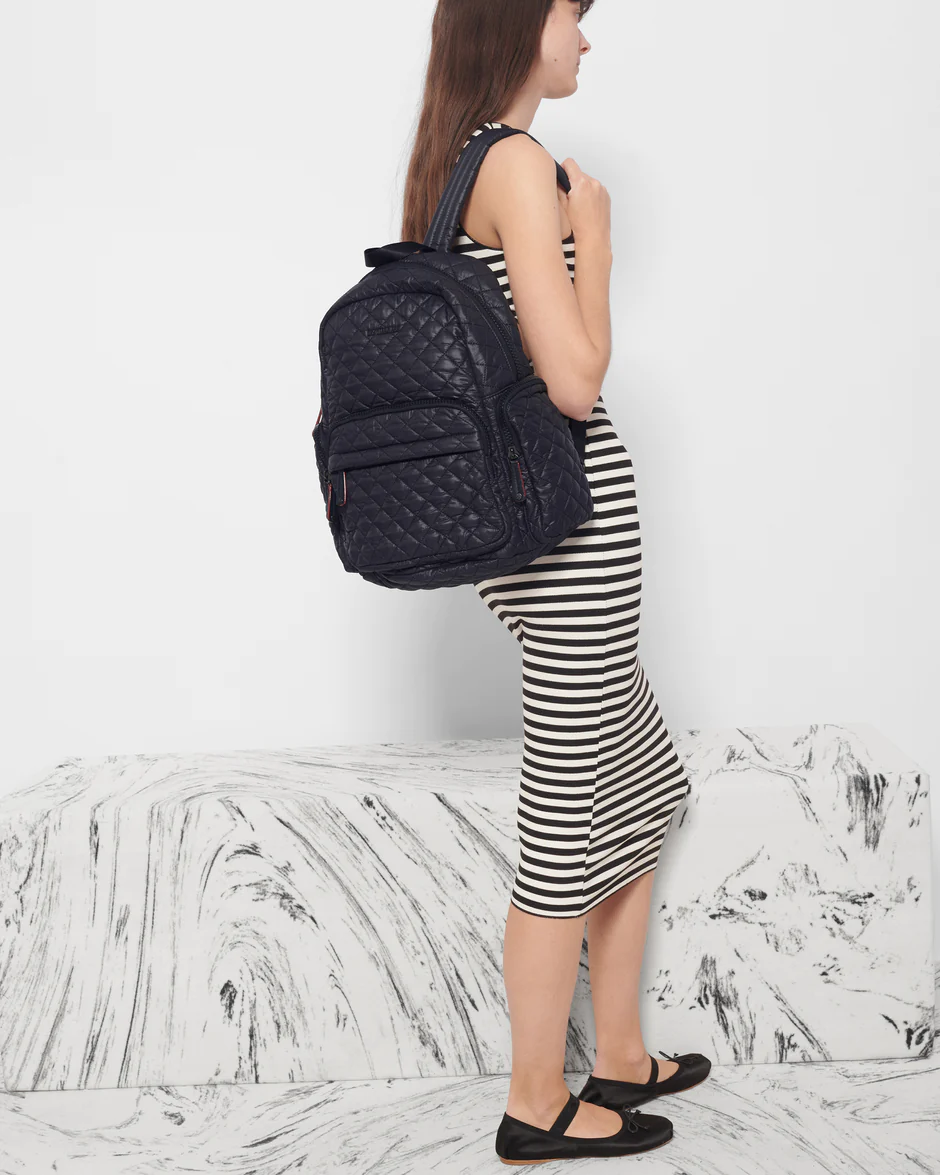 Black MZ Wallace Pocket Metro Backpack Deluxe - Big Bag NY