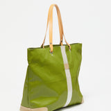 Jack Gomme PICO Large Linen Tote Bag Green and Pearl - Big Bag NY