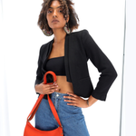 Ateliers Foures ARTEMIS medium Crossbody Bag with Flap B 314 Orange Confite - Big Bag NY