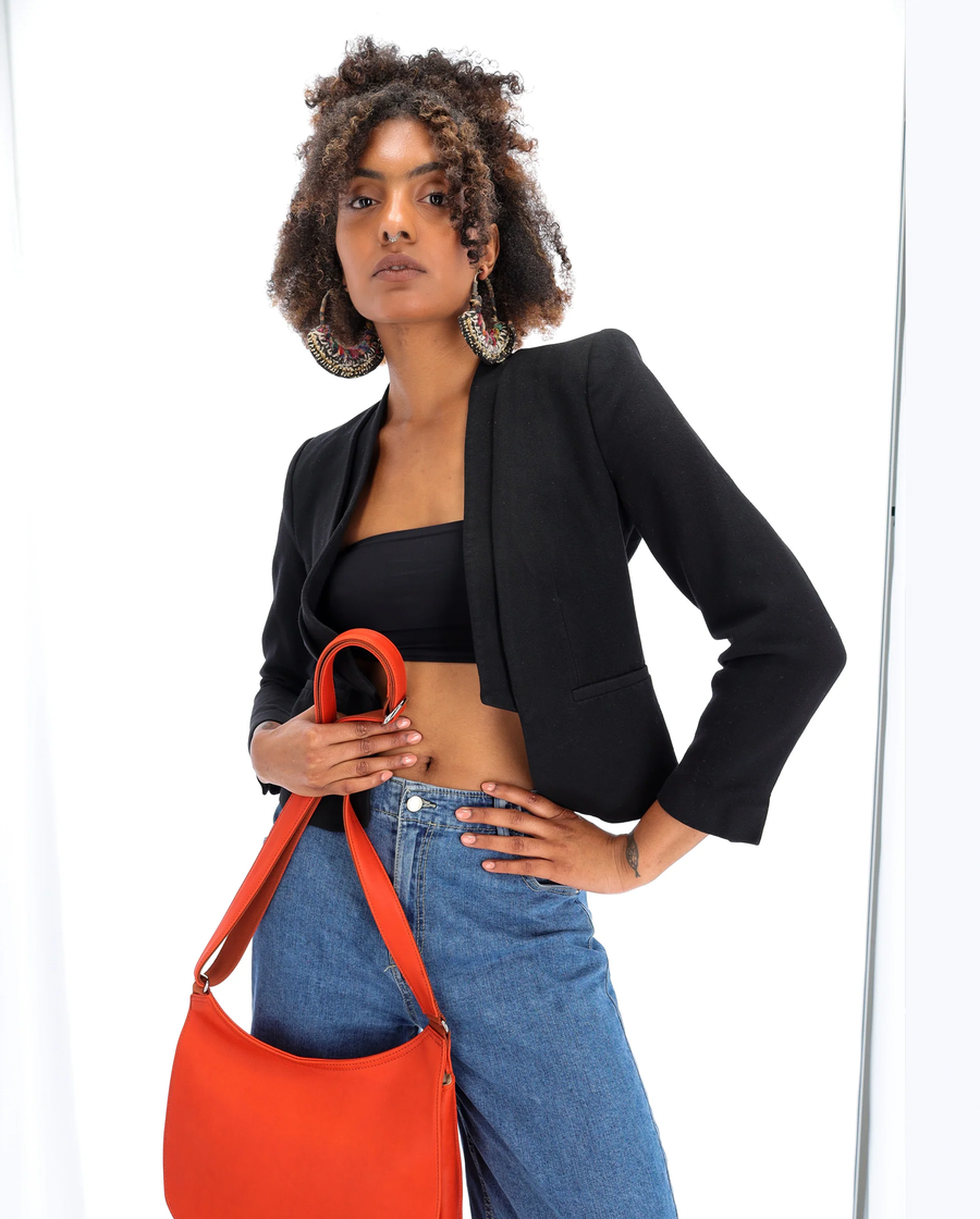 Ateliers Foures ARTEMIS medium Crossbody Bag with Flap B 314 Orange Confite - Big Bag NY