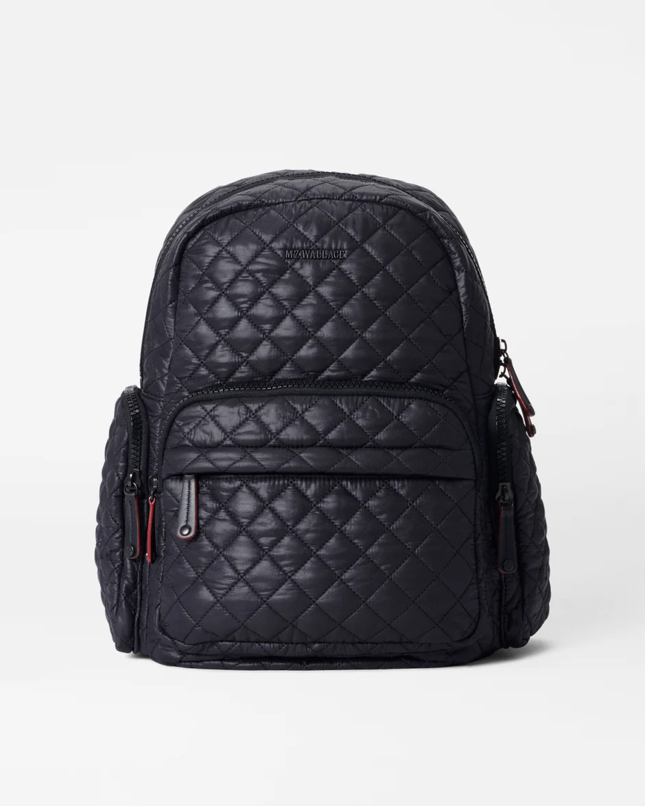 Black MZ Wallace Pocket Metro Backpack Deluxe - Big Bag NY