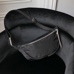 Brontibay SAKARI Satin Nylon Belt Bag Black Noir - Big Bag NY