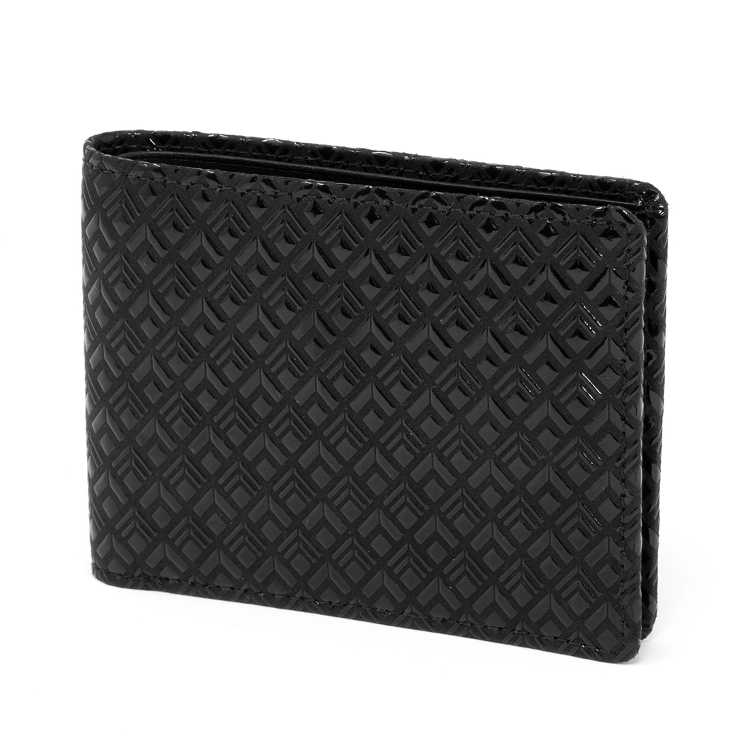 小物 BLACK LEATHERS middle wallet DIAMOND Men's Billfold Wallet Diamond Frame – Big Bag