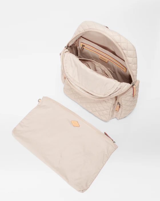MZ Wallace Pocket Metro Backpack Deluxe Mushroom - Big Bag NY