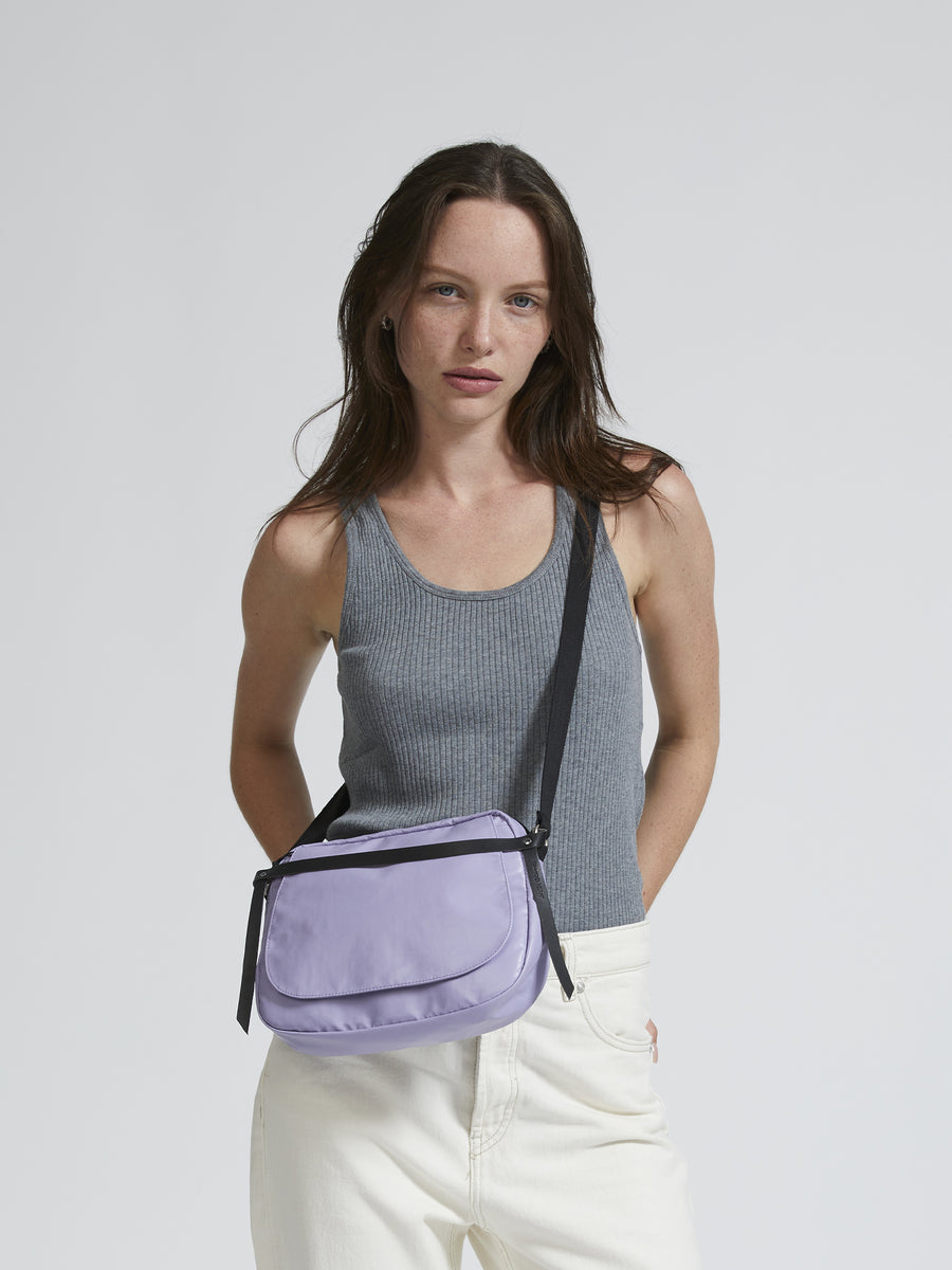 Jack Gomme HAPPY Original Light Shoulder Bag Lavender Purple - Big Bag
