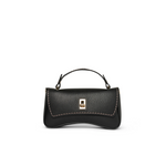 Plinio Visona Siena Mini Turnlock Crossbody Bag Black - Big Bag NY