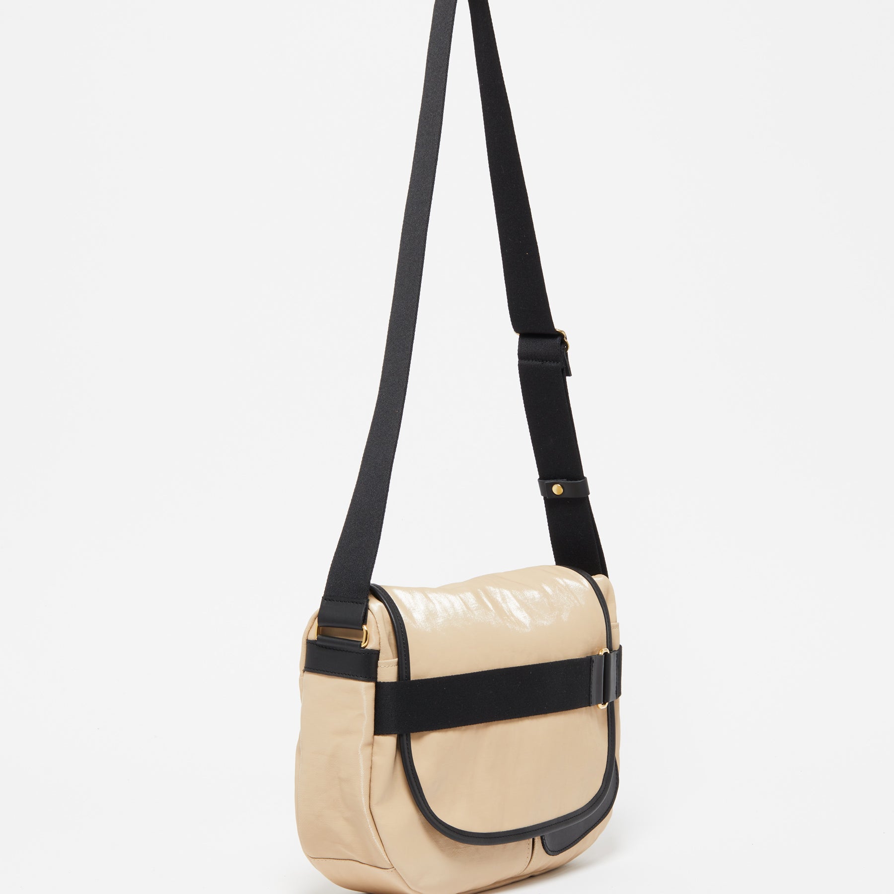  Jack Gomme GABY messenger crossbody bag in Avoine Oatmeal Beige - Big Bag NY