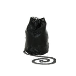 Whiting and Davis Mini Bucket Bag Black - Big Bag NY