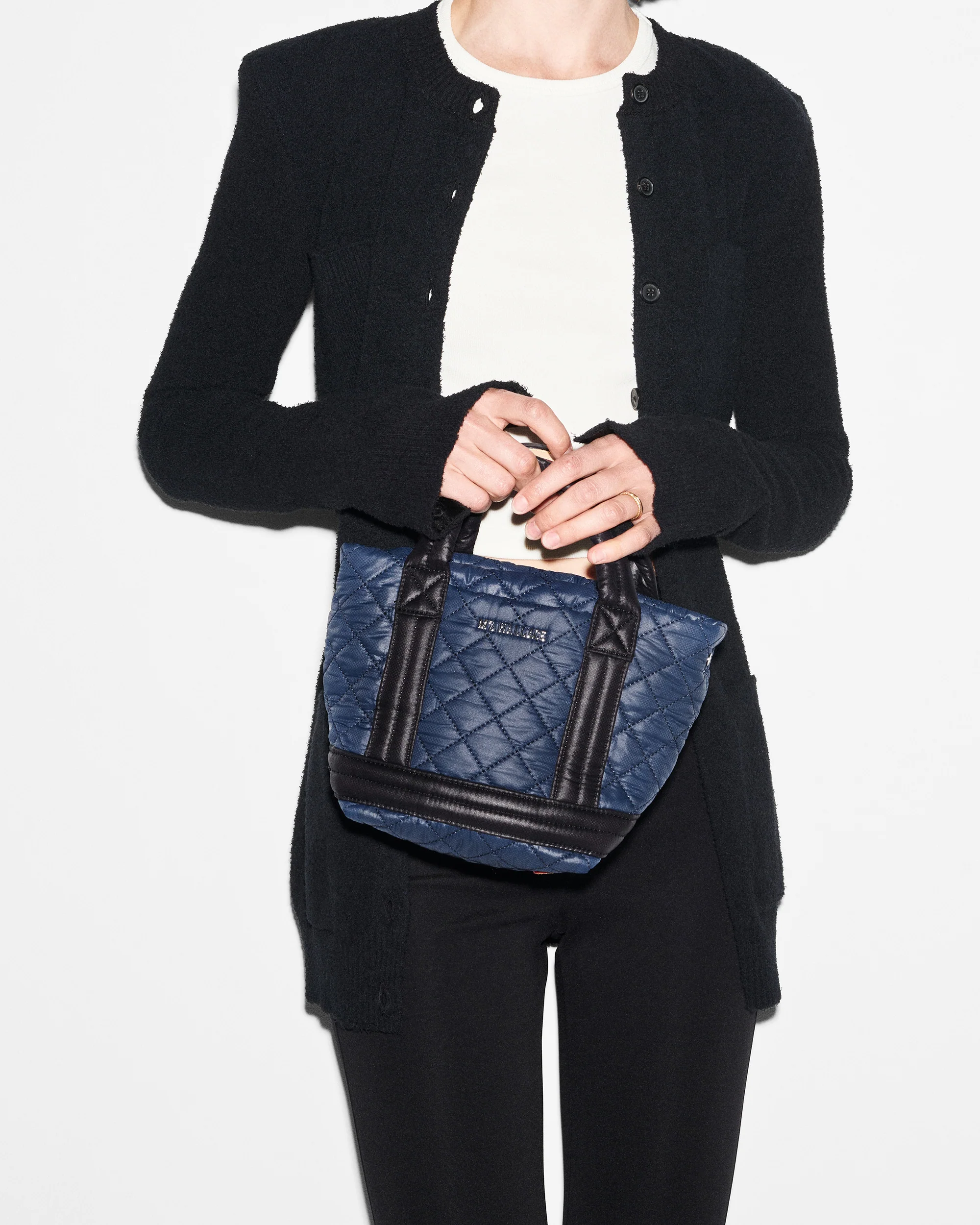 MZ Wallace Mini Empire Tote in Dawn and Black - Big Bag NY