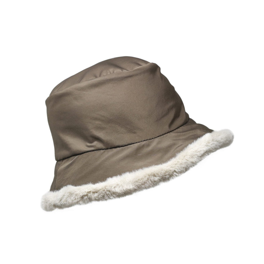 Bucket Rain Hat with Fur Lining