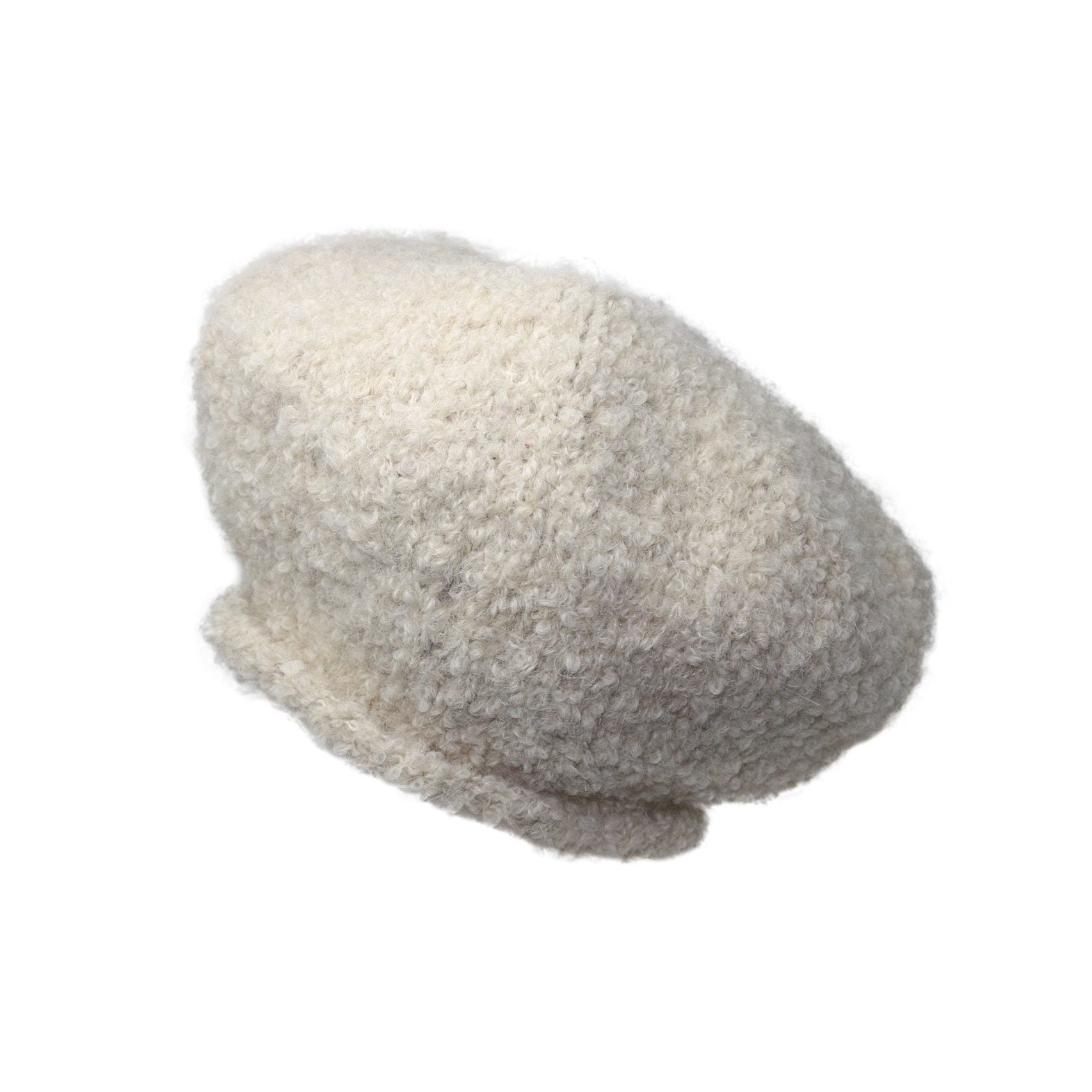 Cream Grevi Fuzzy Oversized Beret - Big Bag NY