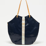 Jack Gomme FLORES Linen Tote Bag Deep Navy Pearl - Big Bag NY