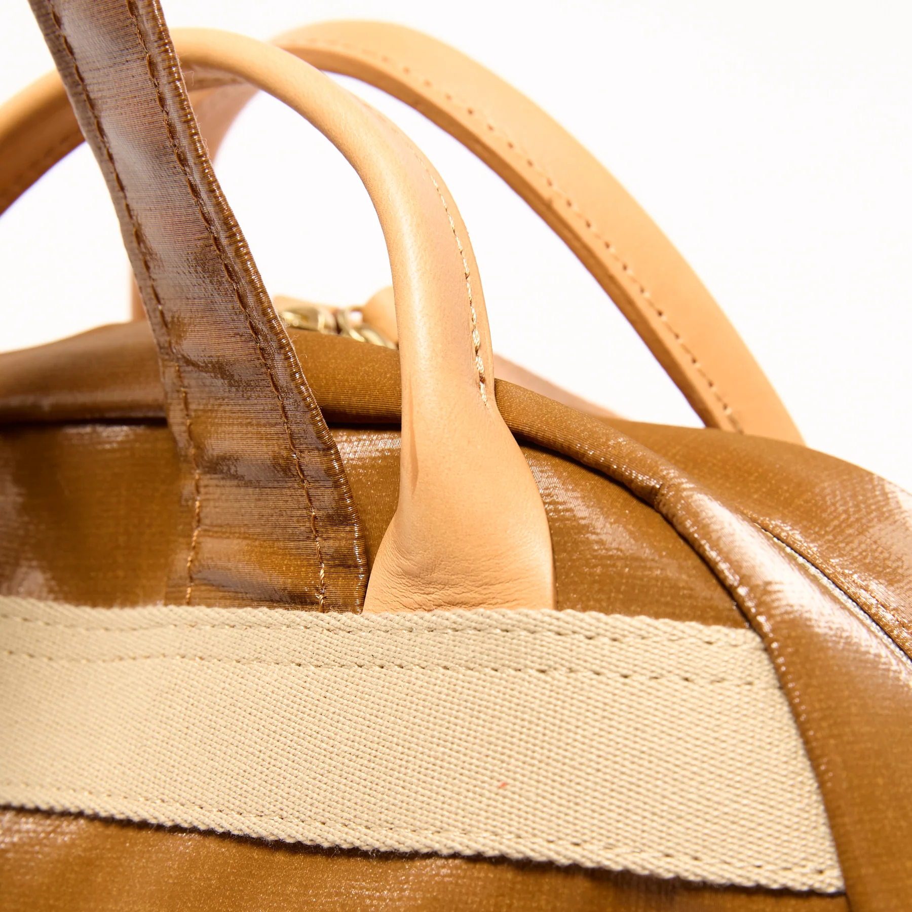 Jack Gomme LAMI Linen Backpack in Havana - Big Bag NY