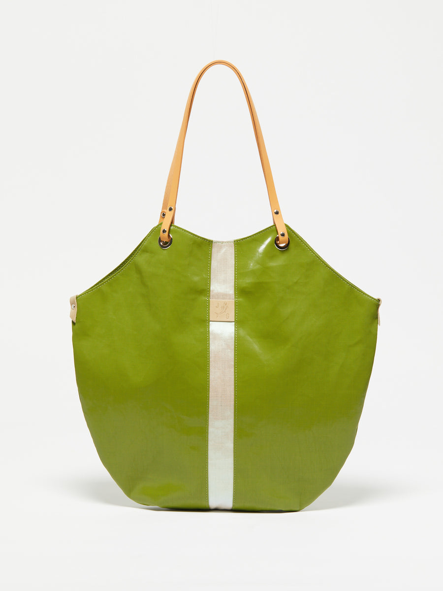 Jack Gomme FLORES Linen Tote Bag Green Pearl - Big Bag NY