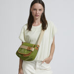 Jack Gomme PETIT GABY Linen Messenger Bag Green - Big Bag NY