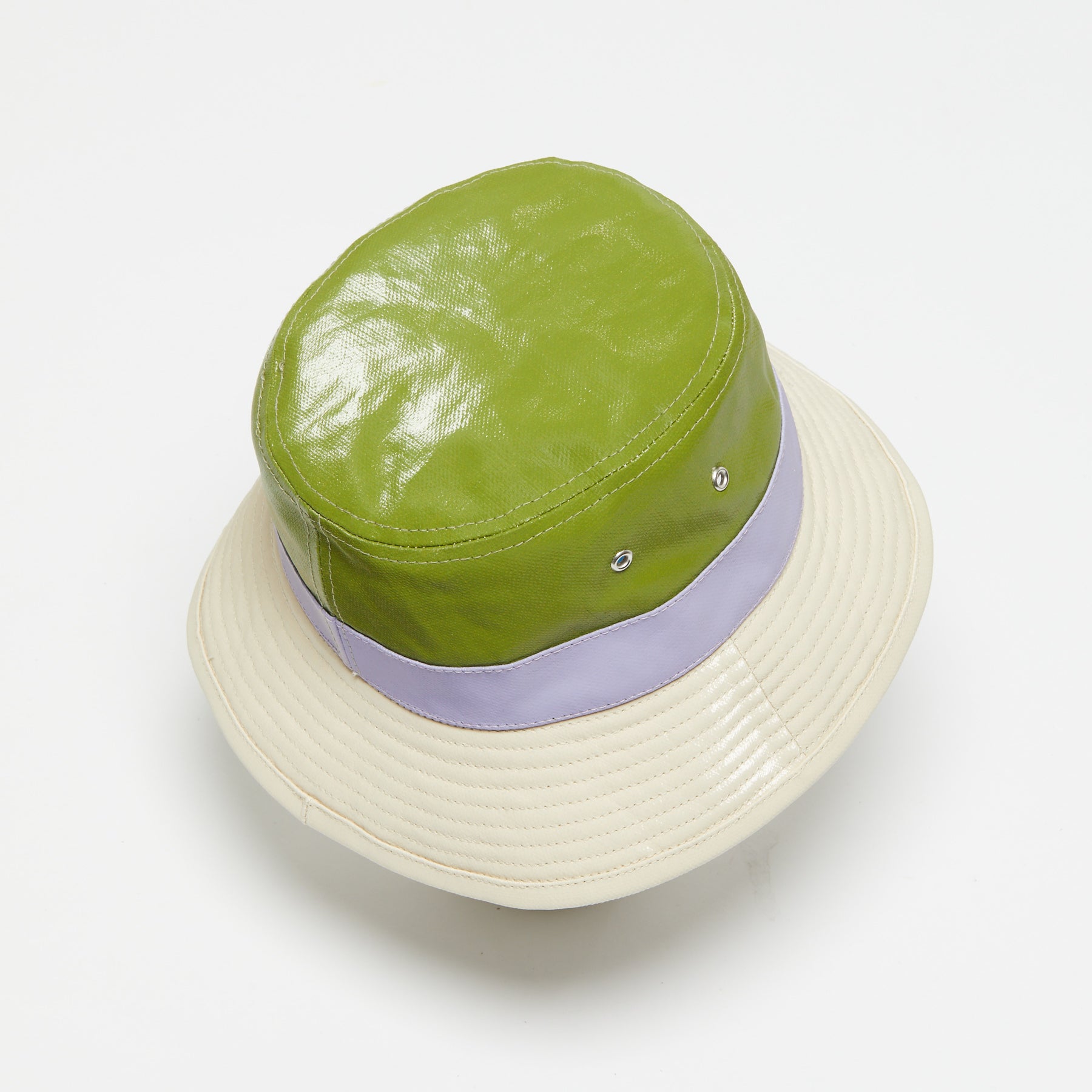 Jack Gomme BOB Bucket Rain Hat Green Lavender Crema - Big Bag NY