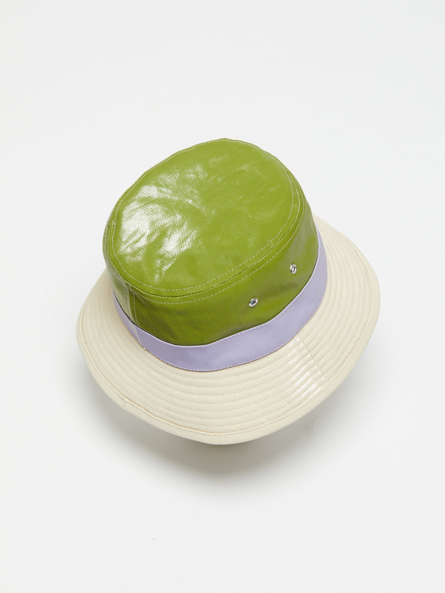 Jack Gomme BOB Bucket Rain Hat Green Lavender Crema - Big Bag NY