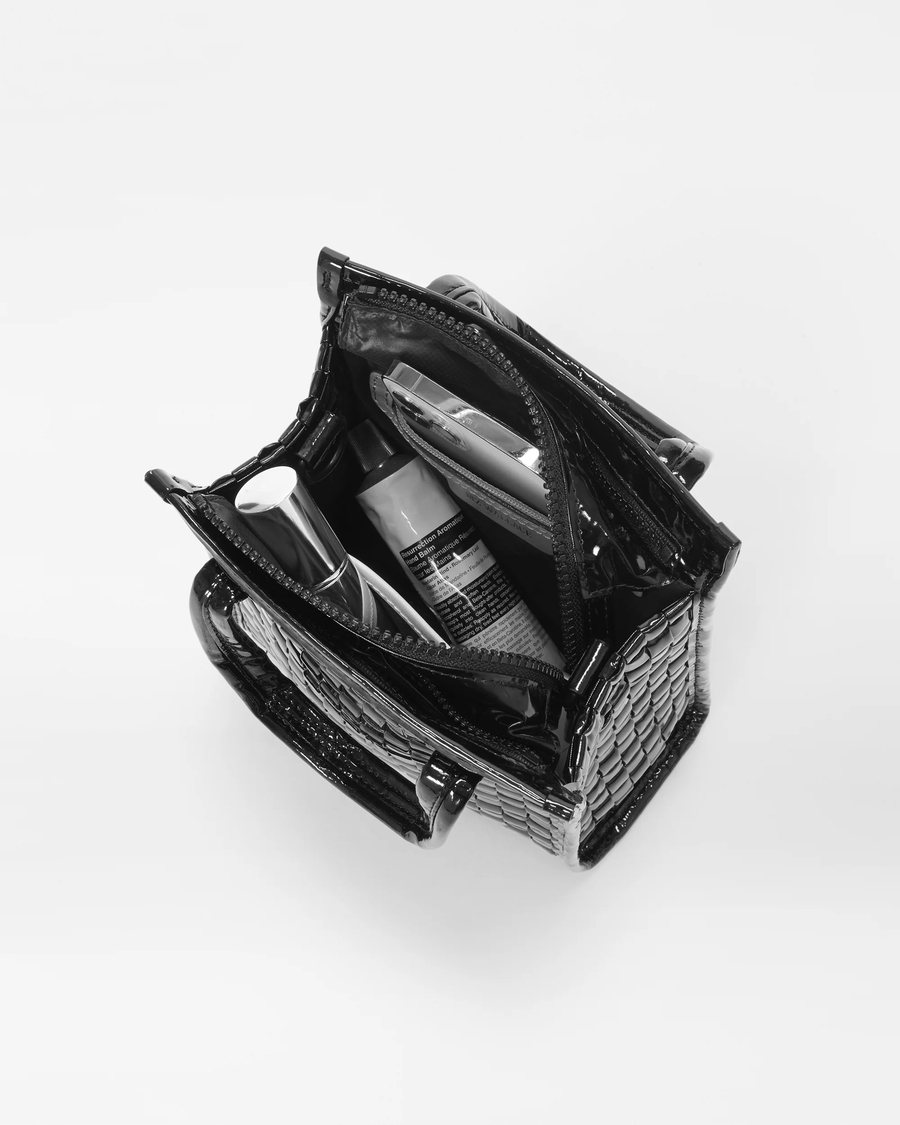 MZ Wallace Micro Woven Box Tote Black - Big Bag NYC