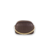 laura dimmagio quilted bag - brown - Front- Big Bag NY - New York, NY