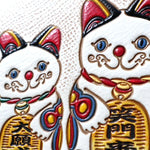 Manekineko Gamasatsu Square Billfold with Clasp - Big Bag NY