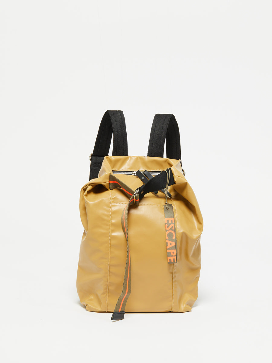 Jack Gomme LILLE Escape Light Backpack Kraft Yellow Beige- Big Bag NY