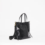 Jack Gomme EMY Linen Tote in Noir Black - Big Bag NY