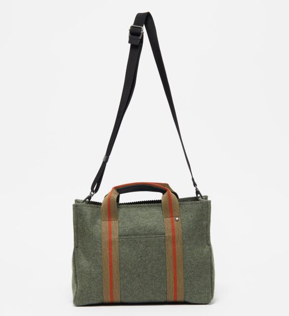 Jack Gomme Leon Wool Shopping Bag in Khaki - Big Bag NY