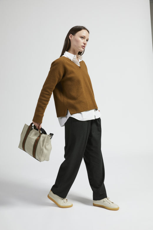 Jack Gomme Leon Wool Shopping Bag in Sable - Big Bag NY