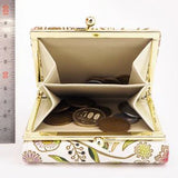 Butterflies and Golden Flowers Small Gamaguchi Trifold Wallet - Big Bag NY