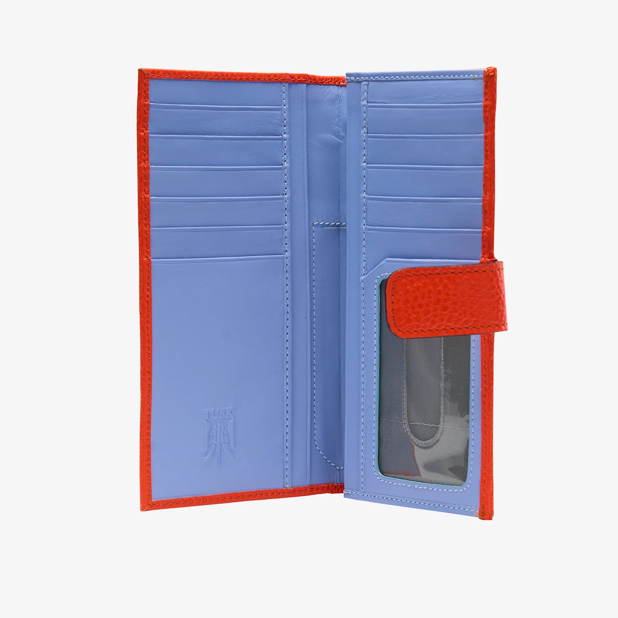 Tusk Joy Long Slim Clutch Wallet in Orange - Big Bag NY