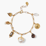 Chan Luu Multi Stone Gold Charm Bracelet