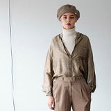 Vis Oversized Lined Wool Beret